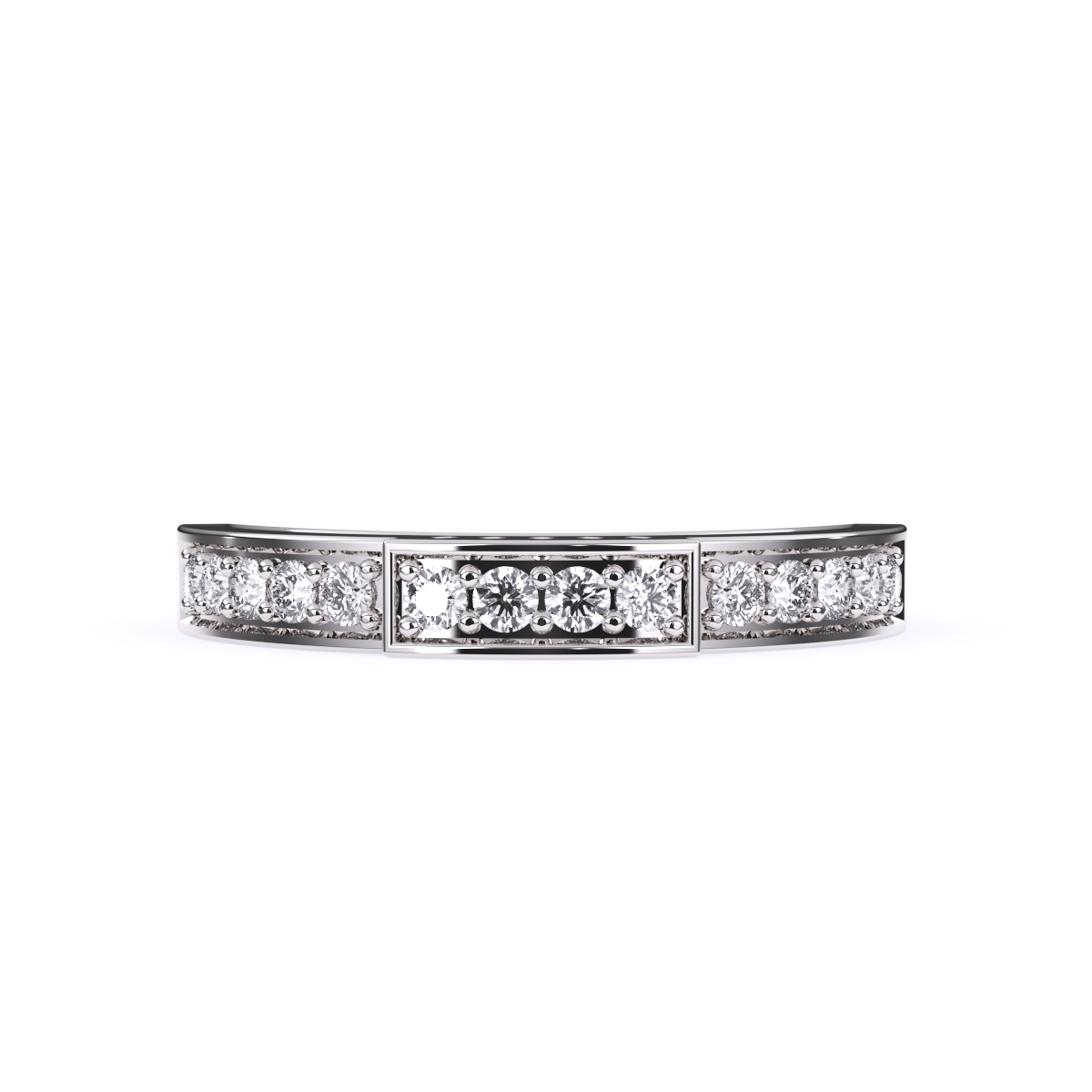 Luxurious Round Diamond Wedding Band